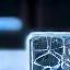 A cracked glass sample under analysis